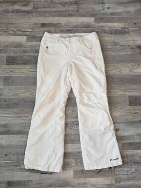 Columbia snow pants womens large white Omni-Tech insulated ski C19
